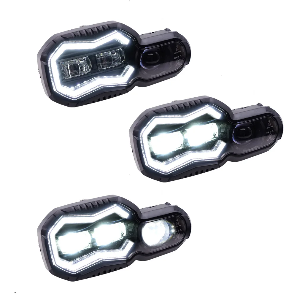 

STLFB Model Blue Teeth Running Led Motorcycle Headlight for bmws F650gs F700gs F800gs Steering Synchronization