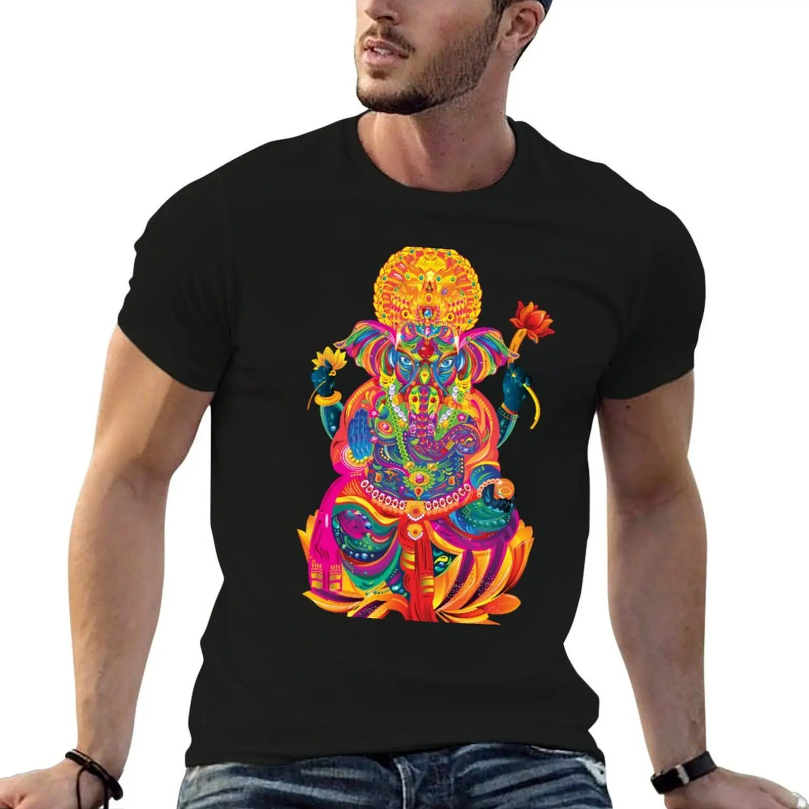 

Ganesha T-Shirt t shirts cotton 100% cotton t shirts man 100% anime t shirts for man T-Shirt