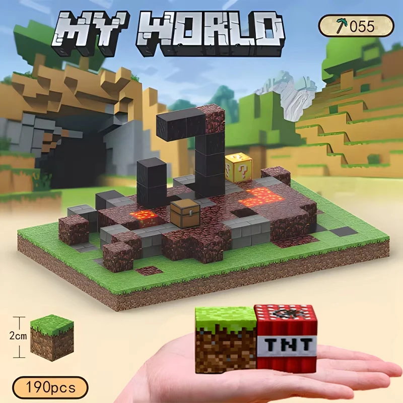 Game MineaCraftion Dungeons Map DIY TNT Figure Model Toys MineaCraftion MC Cartoon My world Modeler Creative Toys For Kid Gifts