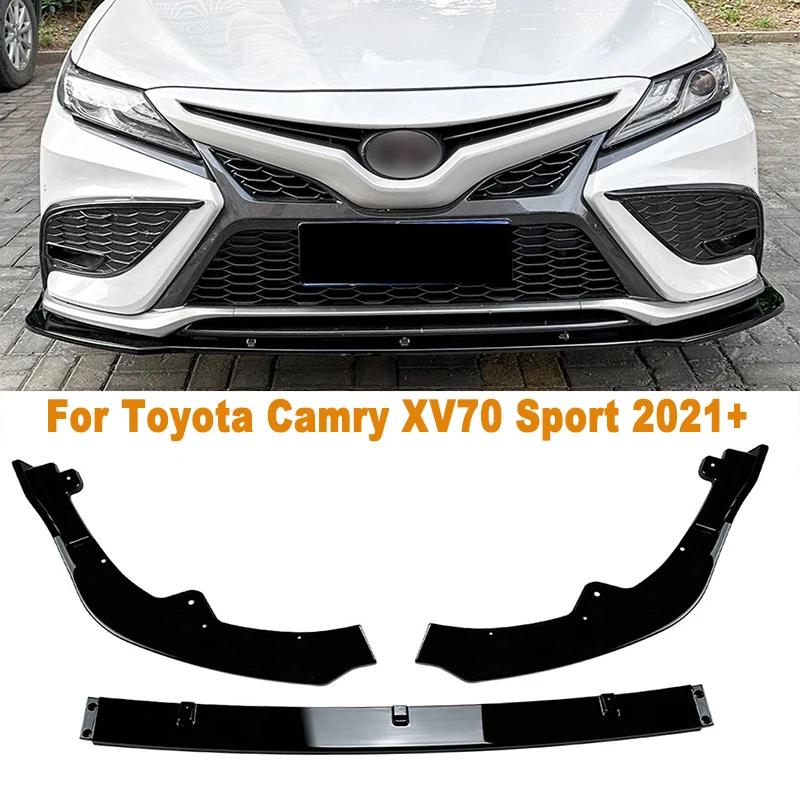 

Car Front Bumper Lip Splitter Diffuser Body Kits Spoiler Bumper Guard Protector Accessories For Toyota Camry XV70 Sport 2021+