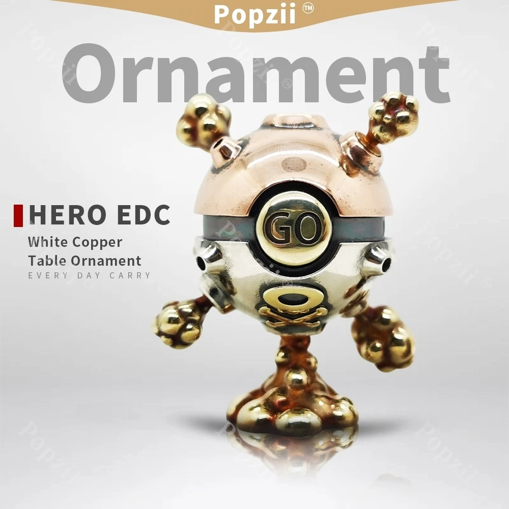White Copper Ornament Adults Stress Relief Toy Cool Gadget Office Stress Relief Gadgets Table Ornament