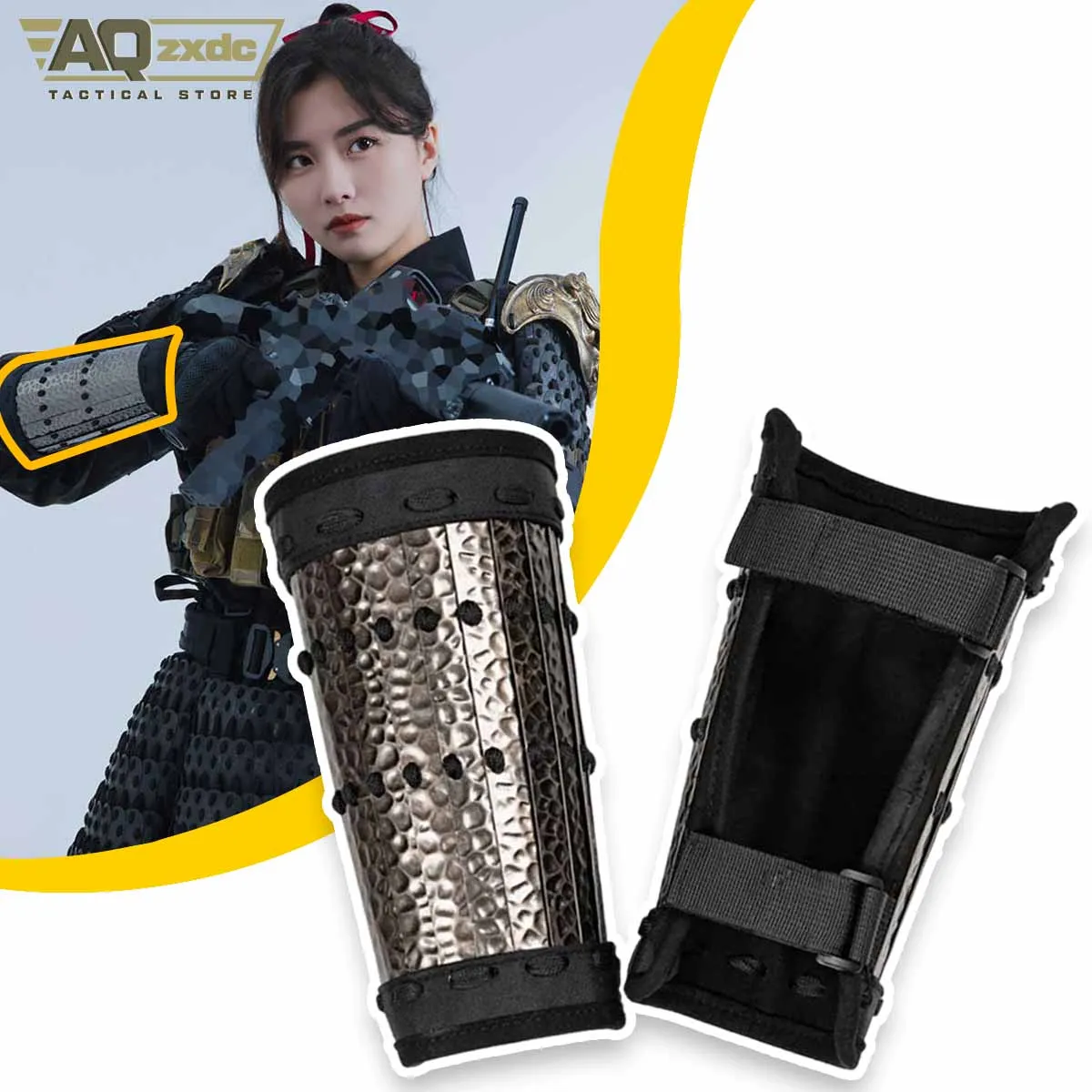 Tactical Arm Wrist Guard is equipped with real life CS Hammer Pattern Arm Guard Strip Armour Outdoor Combat, Hunting Protect Arm