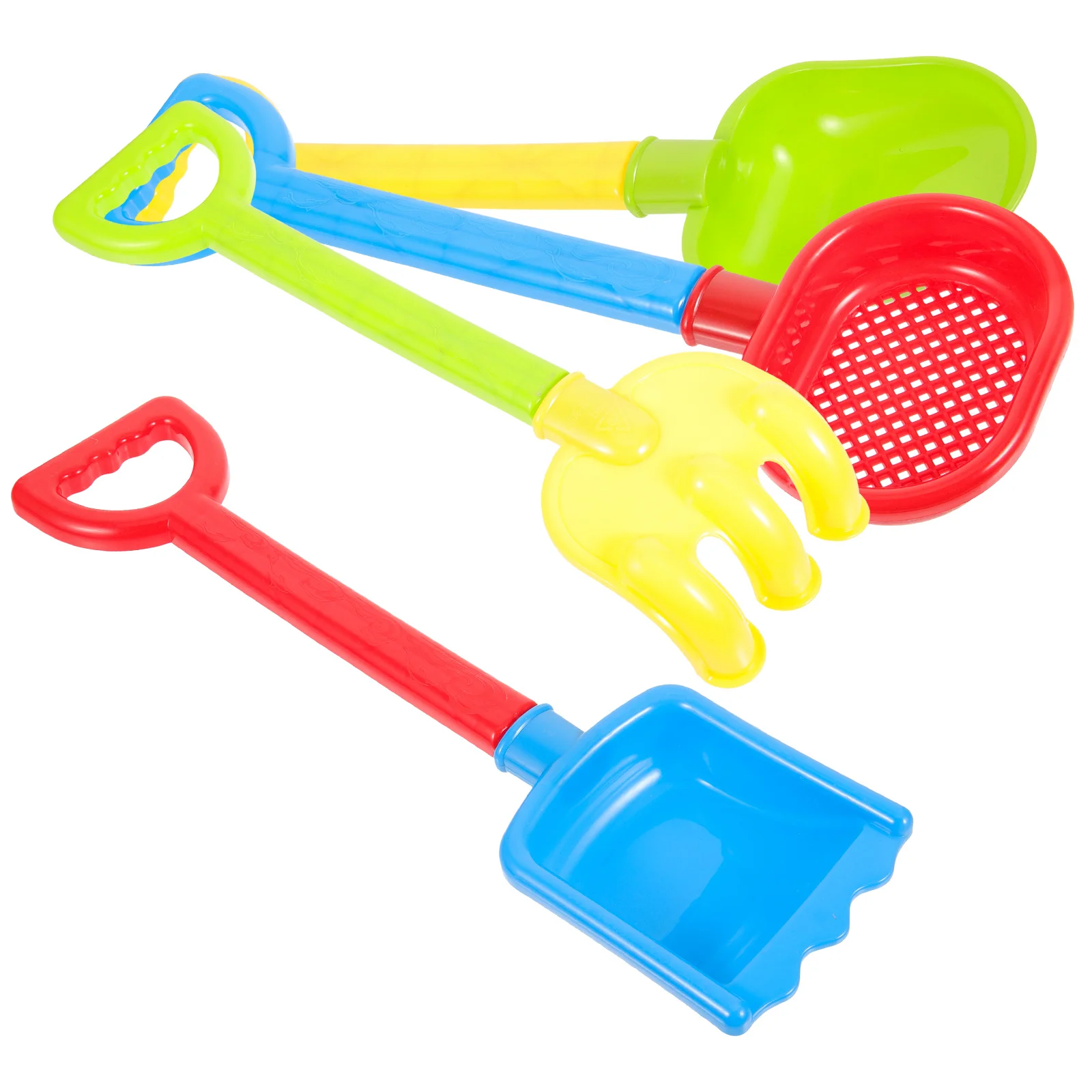 Jouets de sable pour enfants, pelles de plage en plastique léger, jouets de creusement pour enfants, pelles amusantes portables colorées pour l'extérieur, 4 pièces