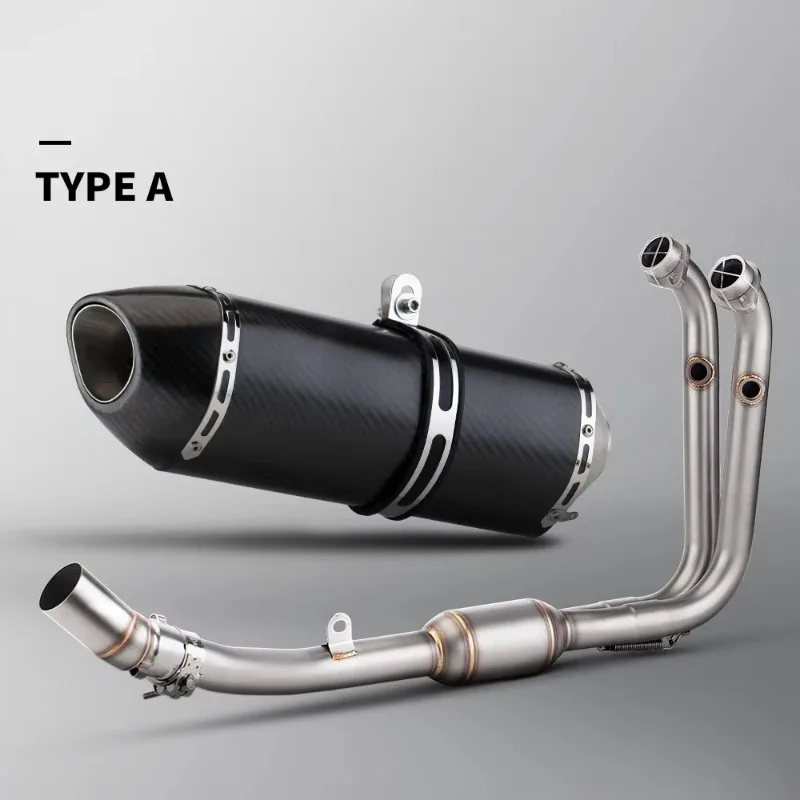 For CFMOTO CF450sr Motorcycle Exhaust Muffler Modified Pipe Connection Middle Tube Link Full Exhaust Muffler Styem