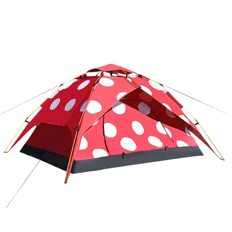 Camping Tents Polka Dot Mushroom Automatic Folding Portable Camp Tent Thickening Spacious Kids Outdoor Tent Comfortable