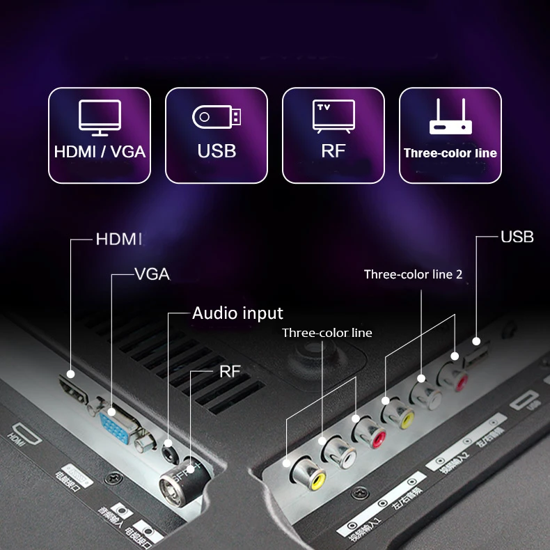 Televisi Smart TV Menerima Lcd Kustom Led 32 43 50 55 Inch HD Smart Android Smart Tv Set