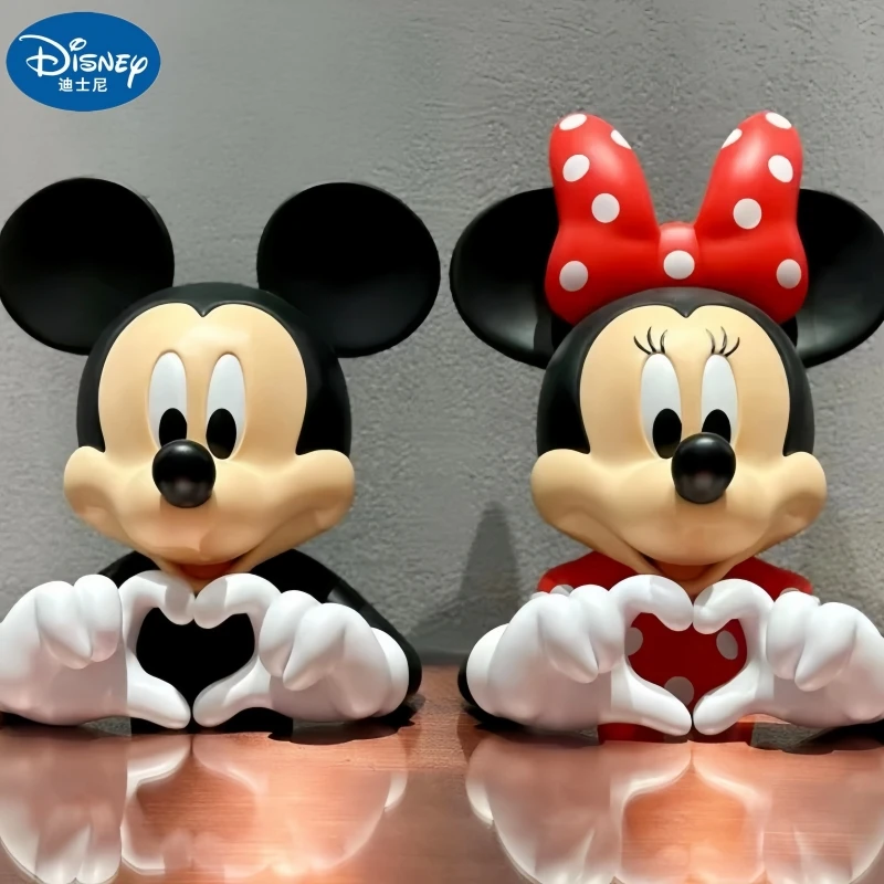 10cm Disney Love Mickey Mouse Minnie Figure Cartoon Pvc Suit Decoration Living Room Ornaments Model Birthday Gift For Girl Toys