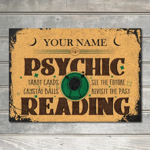 Personalised Psychic Readings Svg Classic Sign Wall Decor Metal Plaque