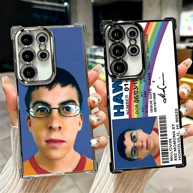 Mclovin SuperbadZ Plating Phone Case For Samsung Galaxy S26 S25 Edge S24 S23 Ultra S22 S21 Plus S20 FE Anti-Fall Protection Cove