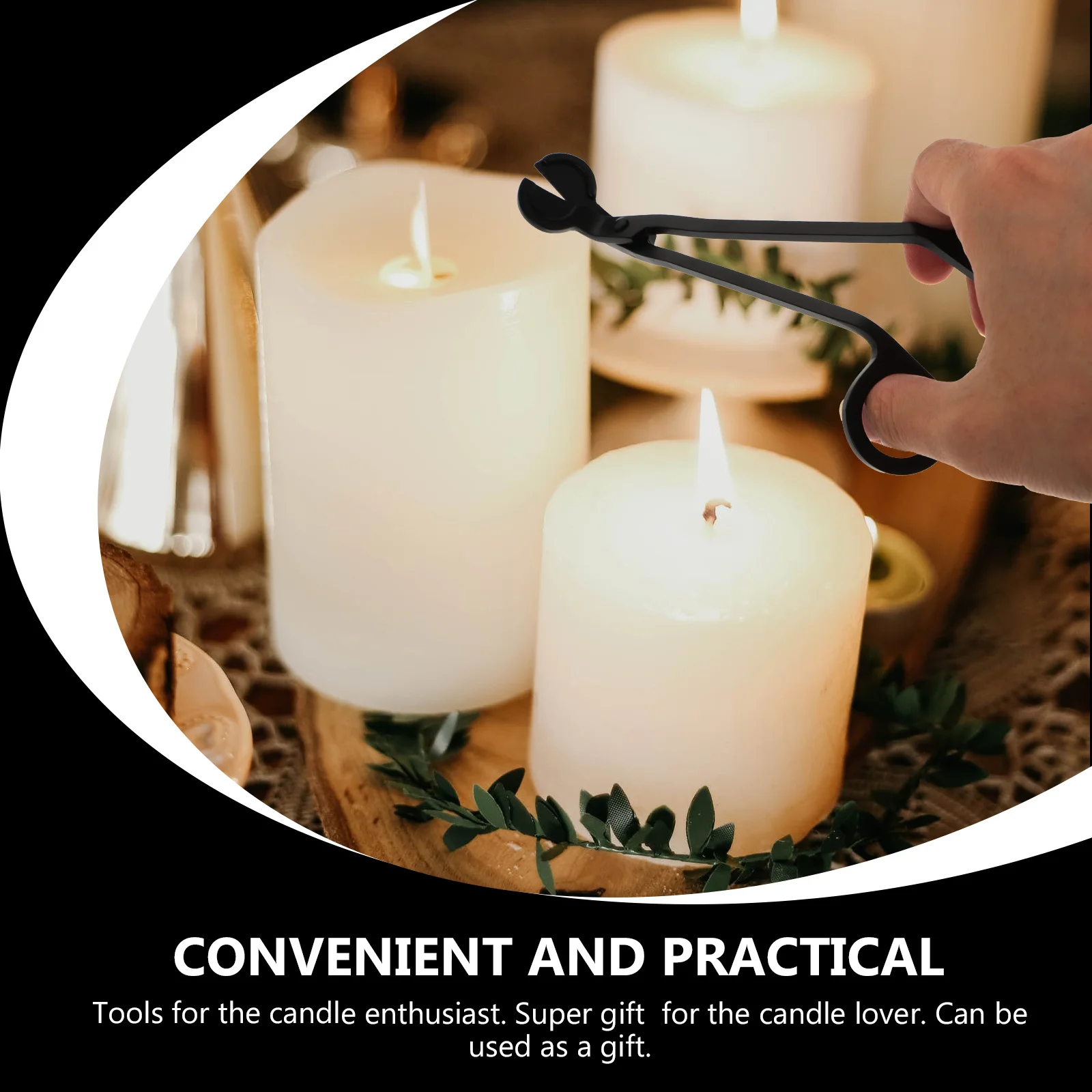 

1Set Wick Trimmer Tool For Candles Premium Retro Wick Cutter Extinguisher Accessory Gift For Lovers Home Party