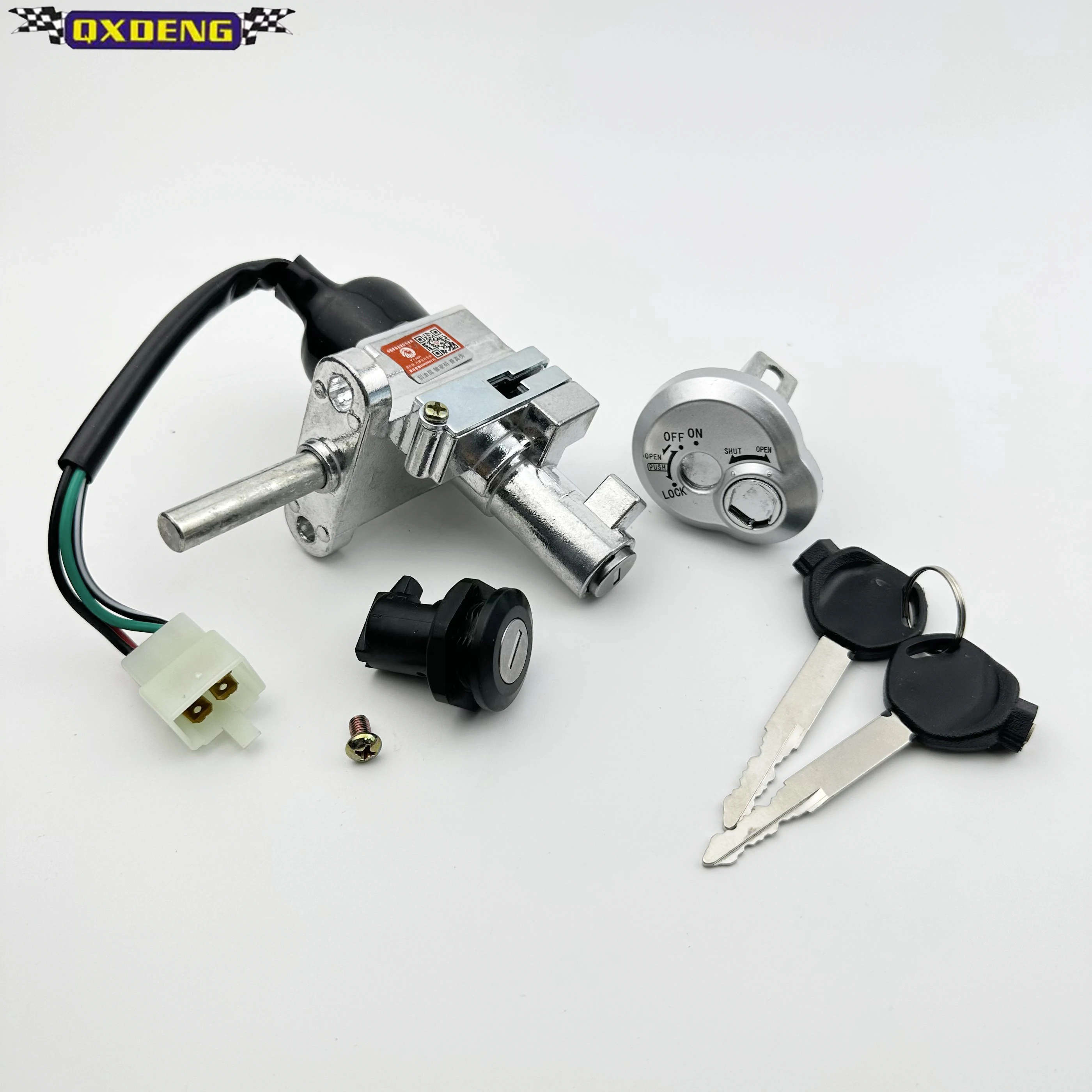 Moped Scooter Motorcycle Accessories Full Lock For 125 4 Generation Electric Door Lock Sets Of Locks Motorcycle Accessories