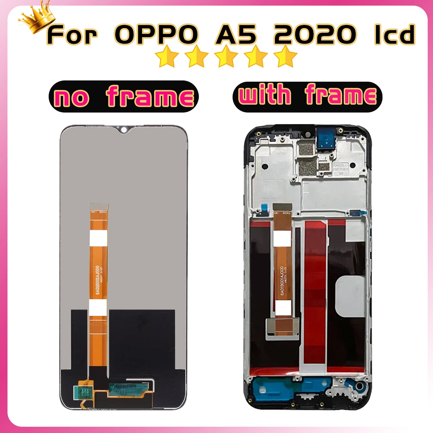 For Oppo A5 2020 A11 A11X LCD Display With Frame Screen Touch Panel Digitizer CPH1931 CPH1959 CPH1933 CPH1935 Replacement Parts