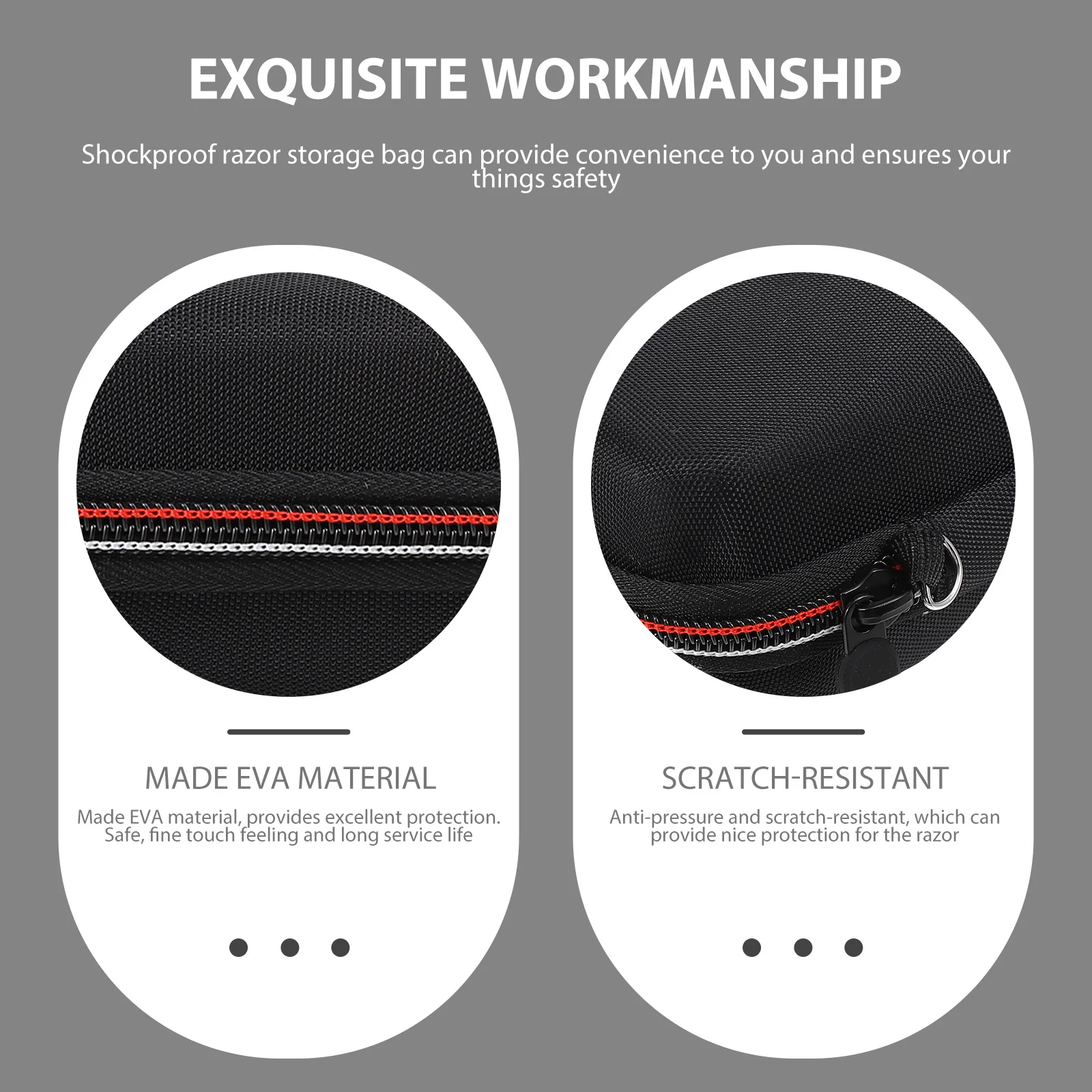 

1Pcs Portable Shaver Storage Case Shockproof Eva Material Razor Carrying Case Travel Use Shaver Bag Compact Men Travel Organizer