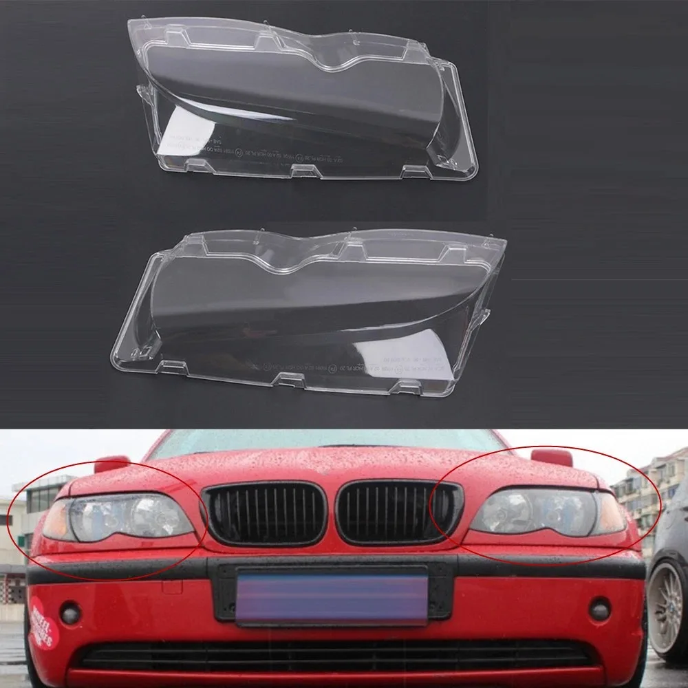 Picture 3: Headlights Cover for BMW 3 Series E46 Sedan 4 Doors 2002-2005 Car Headlamp Lens Glass Replacement Front Lamp Shade Auto Shell
