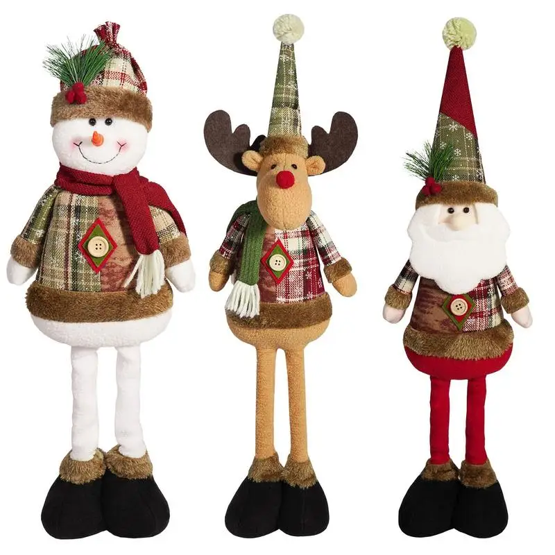 Snow Man Christmas Decor Snowman Decor Christmas Standing Snowman with Extendable Legs Snowman Standing Figure Christmas Home