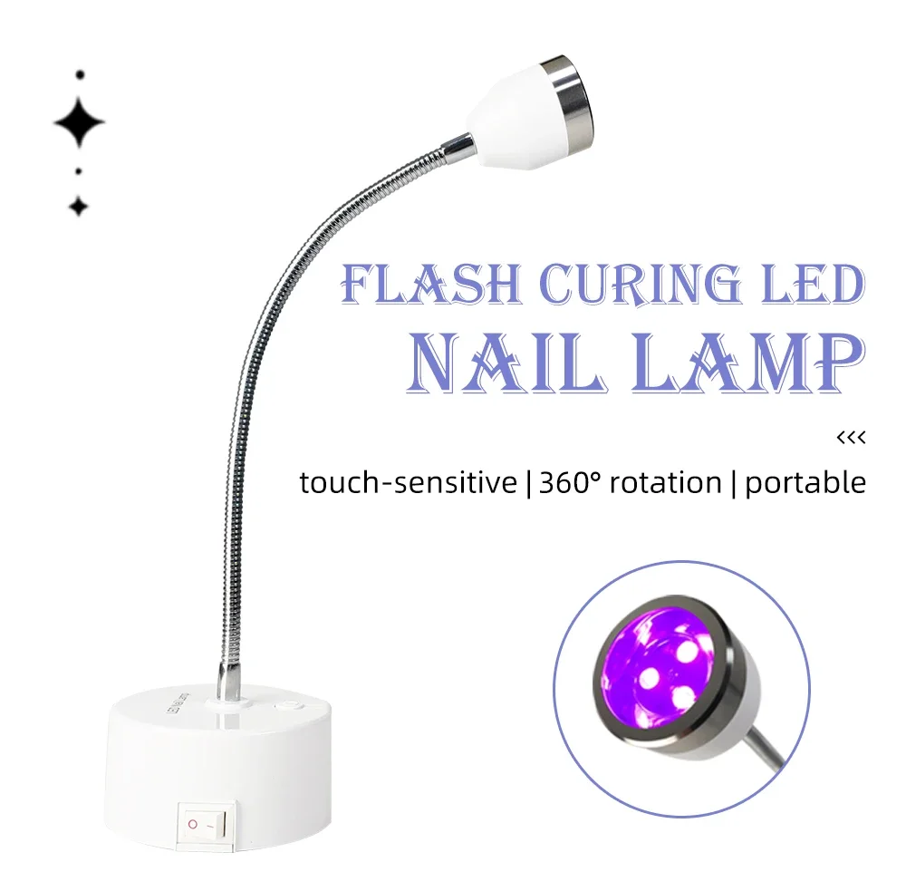 

New Arrival Wholesale Nail Desk Lamp Mini Wireless Nail Lamp Rechargeable For Curing Nail Tips Glue