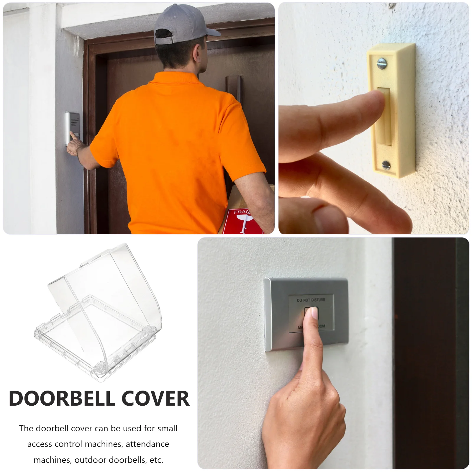 

Doorbell Chime Cover Waterproof Plastic Protective Case Outdoor Rain Cover for Home Security Ring Doorbell Case