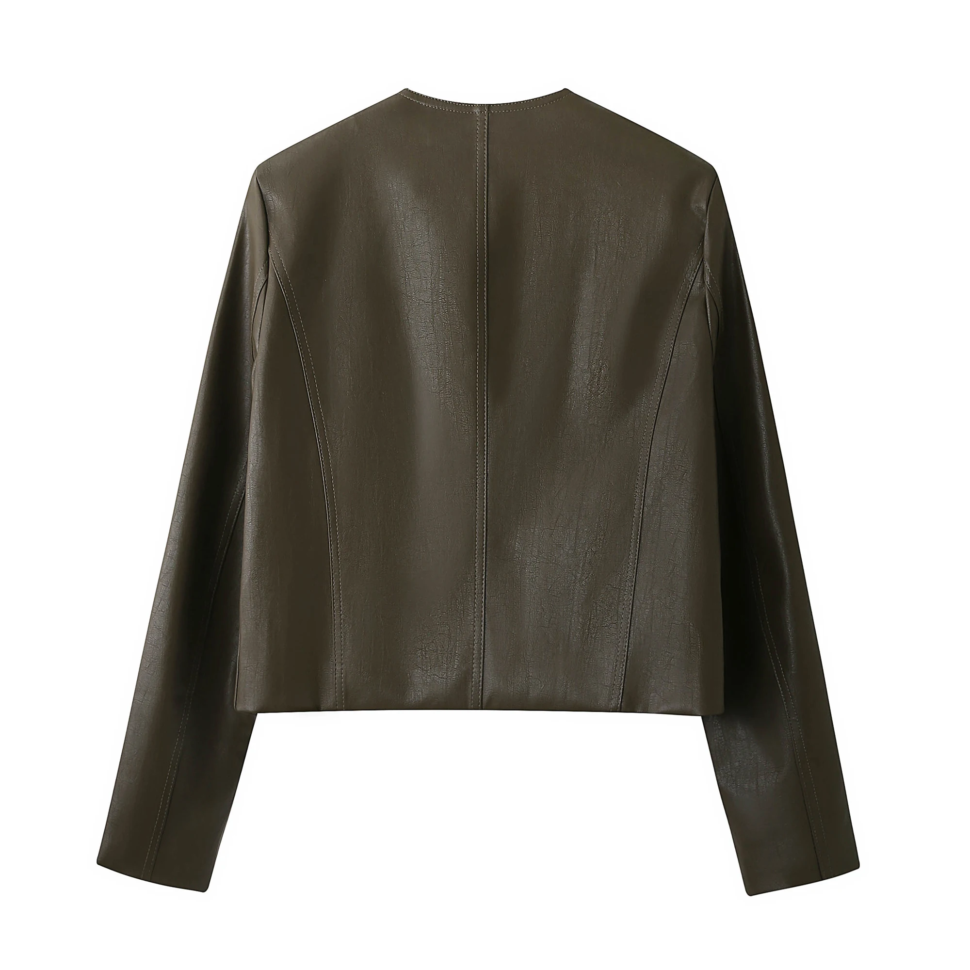 Americano retro couro do plutônio jaet ort outerwear feminino outono na moda high-end solto ajuste cardigan sle versátil topo