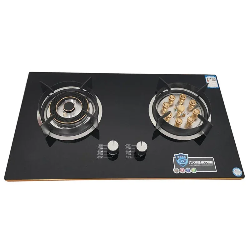 Household Stainless Steel Energy-Saving Gas Stove Mandarin Duck Fierce Fire Double  Natural Gas Stove Liquefied Gas Stove