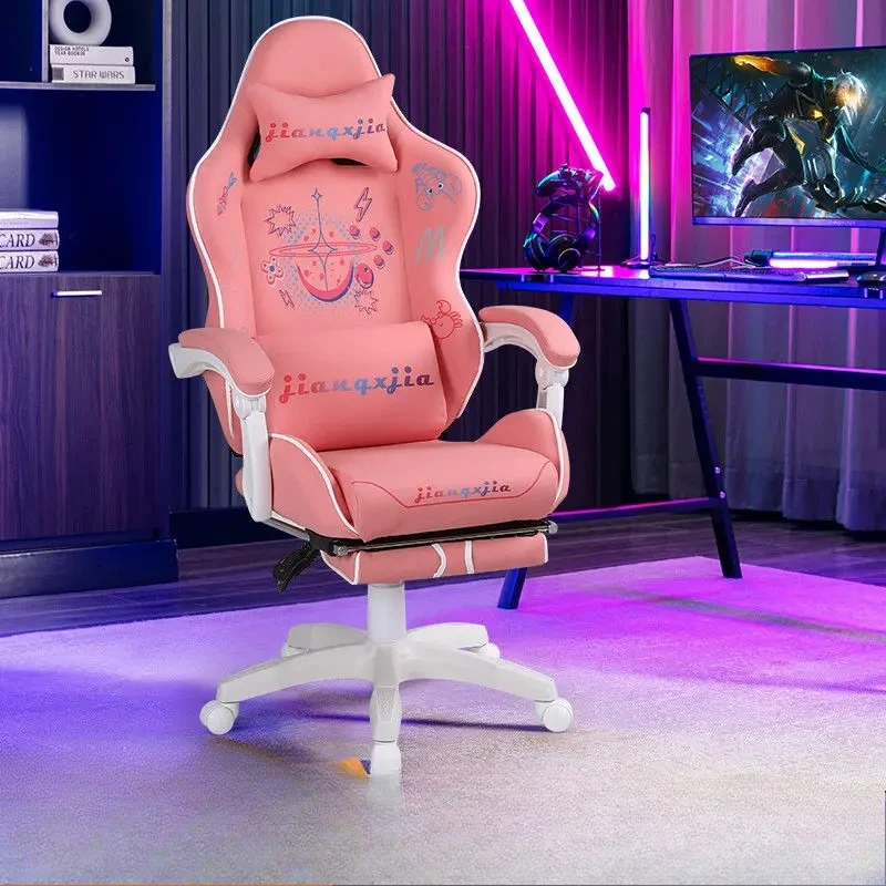 

Graffiti Gaming Chair-Adjustable PC Chair forLazy Mode Ergonomic Computer Seat for Dorm Reclining Game Chair with Lumbar Support