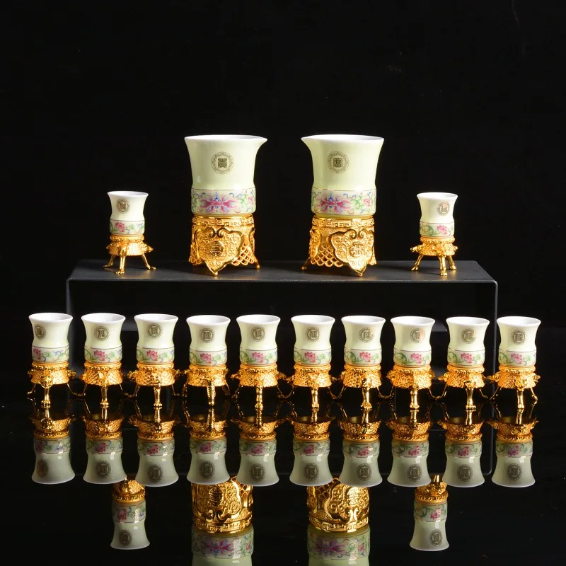 High-end 12 zodiac wine set featuring ceramic Baijiu cup festive gifts