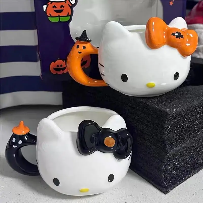 

Hellokitty Character Peripheral Halloween Limited Kawaii Ceramic Mug Festive Atmosphere Gifts Party Decorations Gift