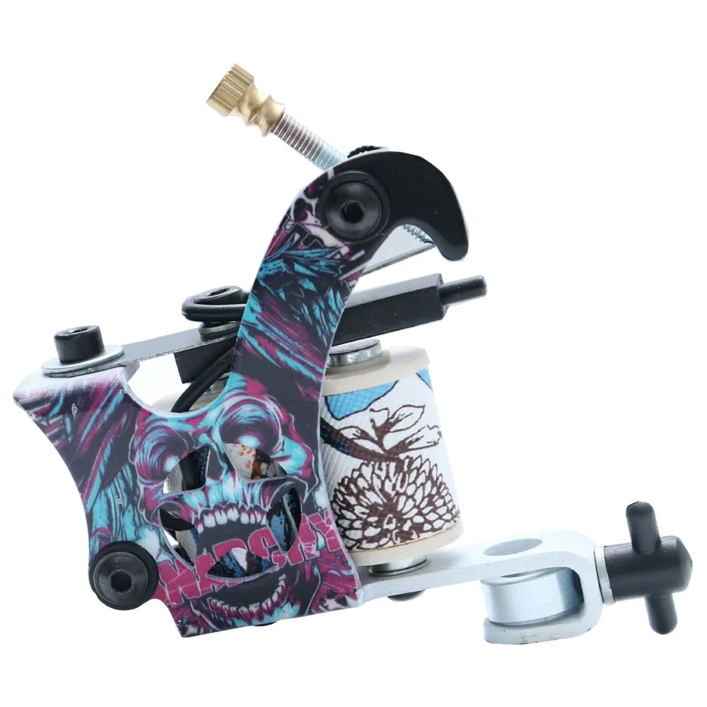 

Hot Sale Cast Iron Tattoo Machine 10 Wraps Coils Handmade Tattoo Gun For Liner Shader Tattoo Accessories