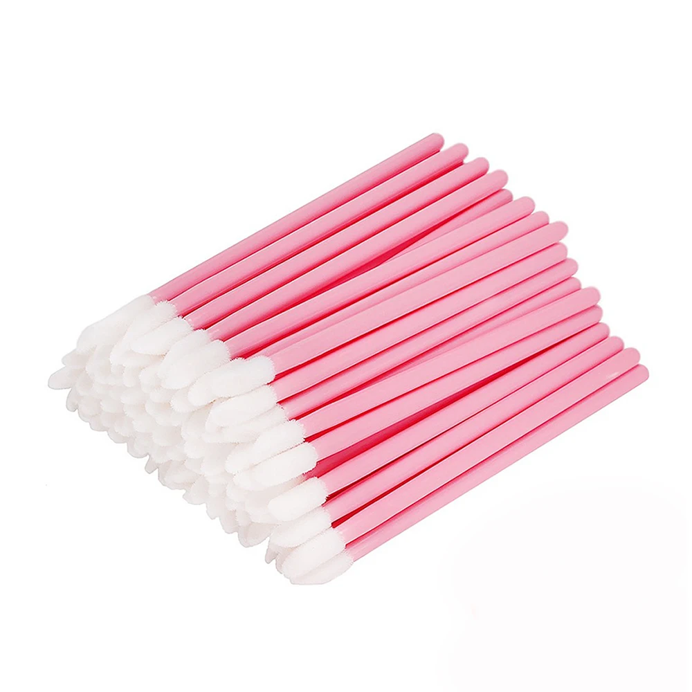 50/200PCS Lip Gloss Applicators, Disposable Lip Brushes, Lipstick Gloss Wands Applicator Perfect Makeup Tool Kits Pink LAUKISS