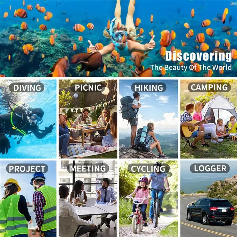 

[EYEL!NEW!】 4K Pocket Action Camera Helmet Camera With Waterproof Case For Travel Withoutcard