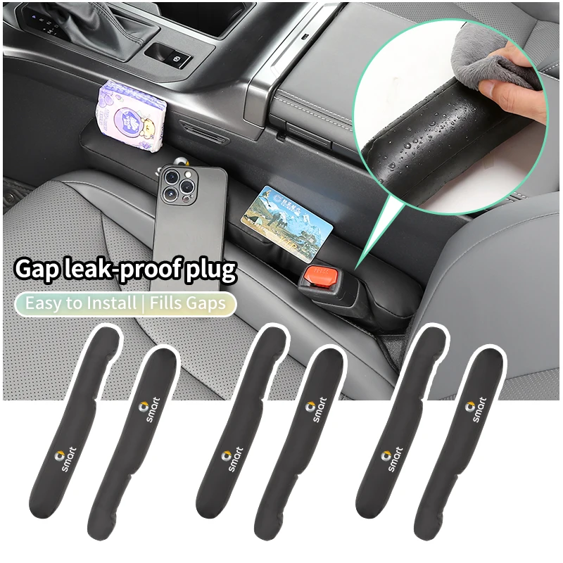 Car Seat Gap Filler Side Seam Plug Strip Leak-proof Filling Strip Accessories For Smart Fortwo 451 450 453 Forfour EQ Cabrio