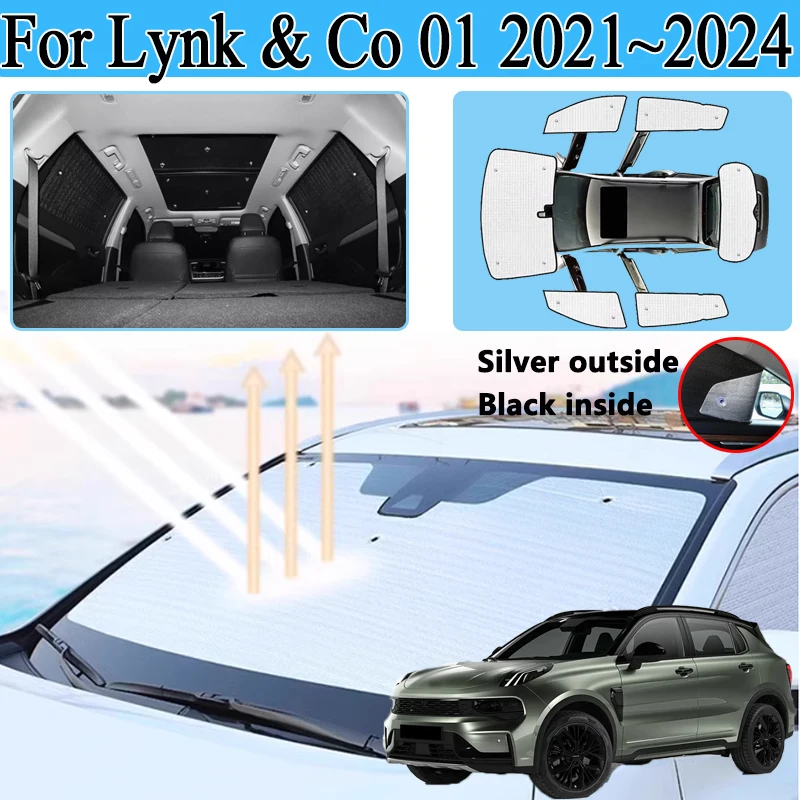

Heat Insulation For Lynk & Co 01 CX11 2021 2022 2023 2024 Front Car Sunshade Anti-UV Privacy Blocks Sun Visor Auto Accessories