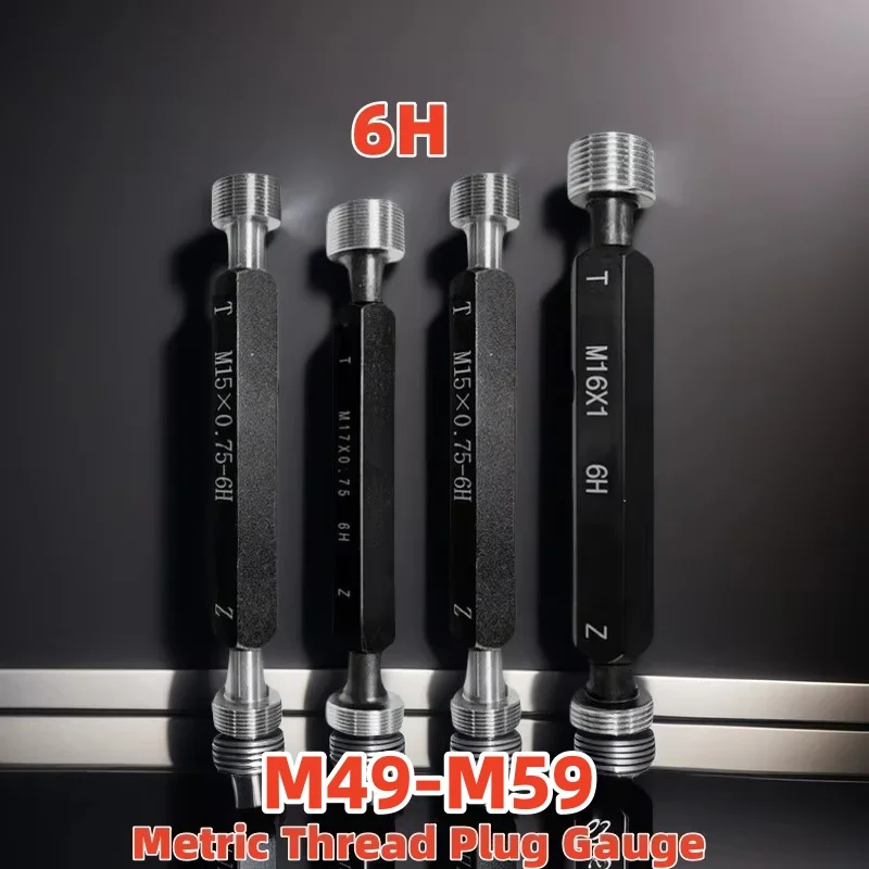

1pcs M49-M59 High precision Thread Plug Gauge Gage Metric Gauge 6H Precision Internal Screw Gage Fine,Pitch Thread Test Tool