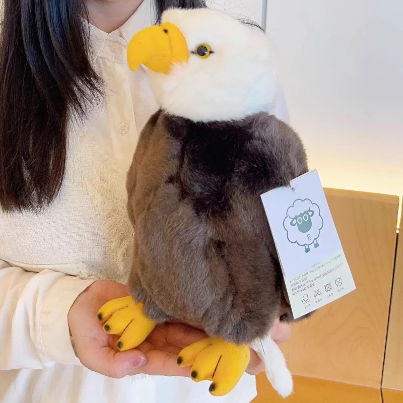 

31cm Bald Eagle Simulation Lifelike Animals Doll Plush Toys Soft Bird Stuffed Toy Birthday Christmas Gifts for Kids