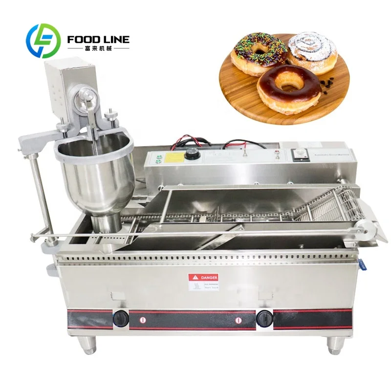 custom tabletop automatic donut maker doughnut continuous fryer temperature adjustable for bakery dessert preparation counter