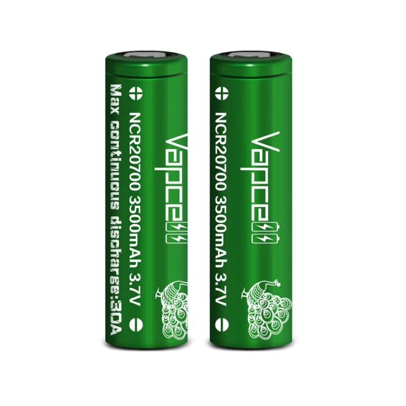 بطارية Vapcell NCR20700 الأصلية 3500mAh 30A 20700 قدرة طاقة عالية 3.7 فولت أفضل 2070C خلية ليثيوم أيون قابلة لإعادة الشحن 20700