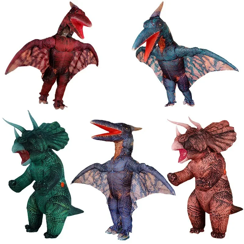 

Inflatable Dinosaur Costume Blow Up Triceratops Costumes for Adults Fancy Dinosaur Party Halloween Cosplay Costume