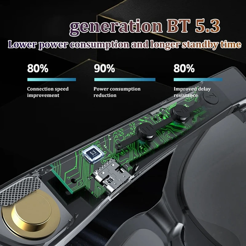 FFYY-TWS Xg88pro بلوتوث نظارات ذكية سماعات الصوت حر اليدين دعوة الرياضة نظارات ستيريو سماعات الموسيقى HD الصوت