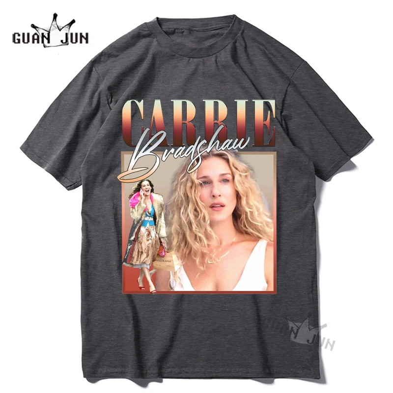 CARRIE BRADSHAW Homage T-shirt for Sex and The City Fans Women Men Unisex Tees Girl Power Gift Oversized T Shirt 90s Shirt