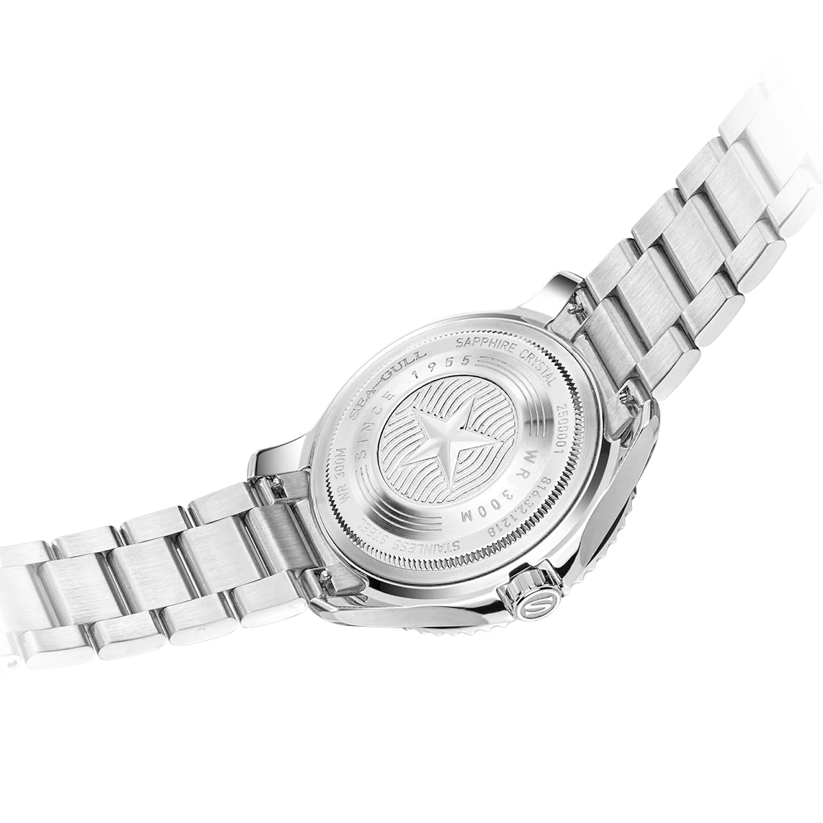 Seagull Men's Watch Timepiece Wave-patterned Dial 30Bar Waterproof Luminous Calendar Clock  Automatic Mechanical Wristwatch 1218