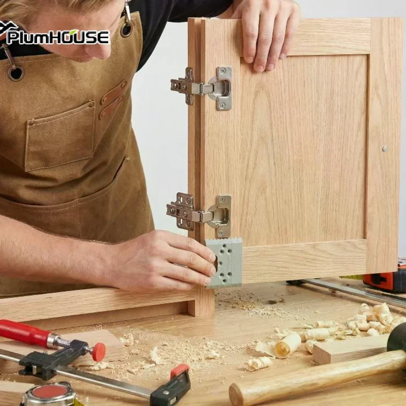 Hinge Positioning  Tool Quick Install Guide for Cabinet Door Alignment Drawer and Cupboard Assembly in Home Improvement