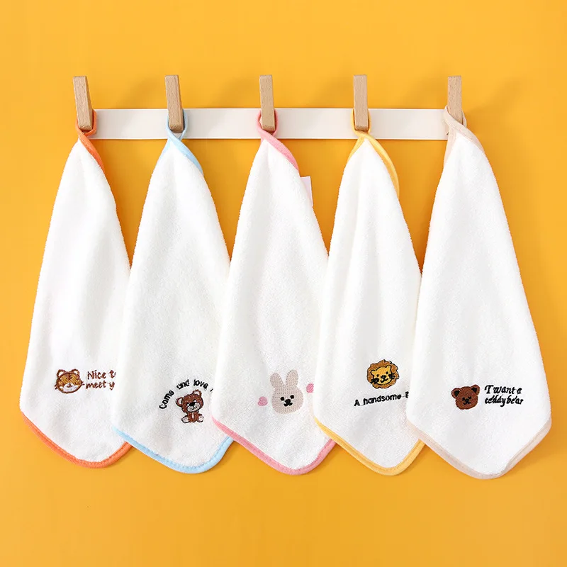 

Детское слюняющее полотенце с мультяшным принтом, вязаная четырехслойная мочалка, небольшой носовой платок, мочалка для мытья лица, детское маленькое полотенце