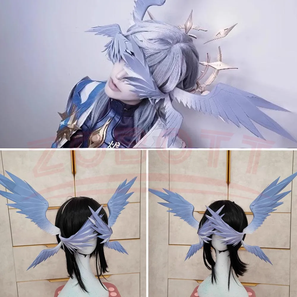 

Sunday Cosplay Feather Headwear Game Honkai Star Rail Mr. Sunday Costume Prop Brother of Robin Roleplay Carnival Party Accessory