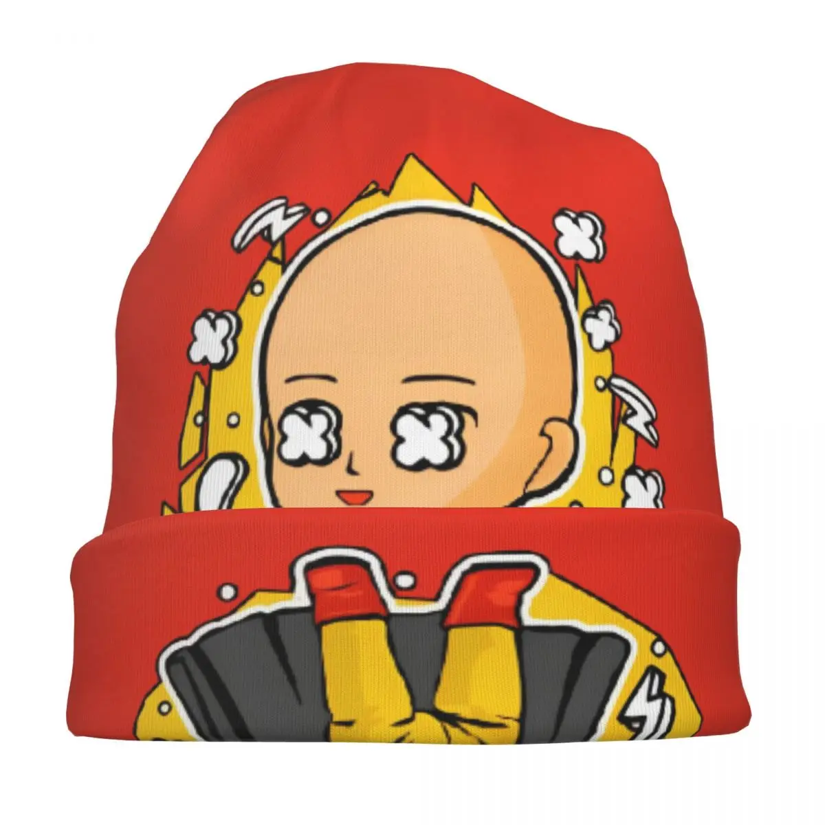 Saitama Chibi One Punch Man Hero Bonnet Hats Cool Outdoor Skullies Beanies Hats for Men Women Spring Dual-use Cap