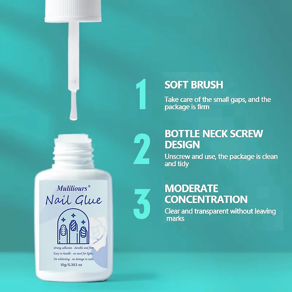 أداة مانيكير حجر الراين الغراء مسمار الغراء لنصائح كاذبة بريق الاكريليك مسمار الفن غطاء زجاجة لاصق مع فرشاة الغراء قوي للغاية