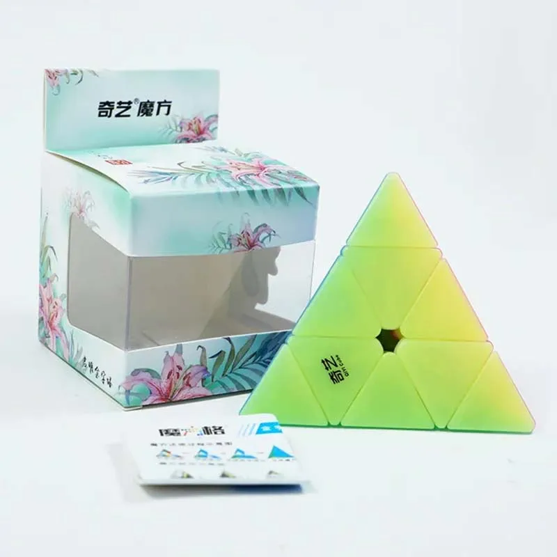 QiYi Color Magic Cube 2x2 3x3 4x4 5x5 Jelly Series Pyramid Speed Cube Educational Puzzle Cube Toy for Children Kid Gift