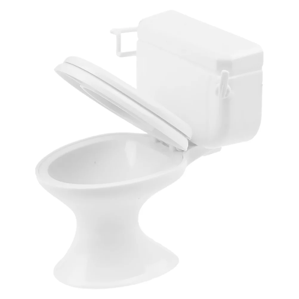 Toilet Mini Accessories Dollhouse Toy Bathroom Furniture Plastic Miniatures