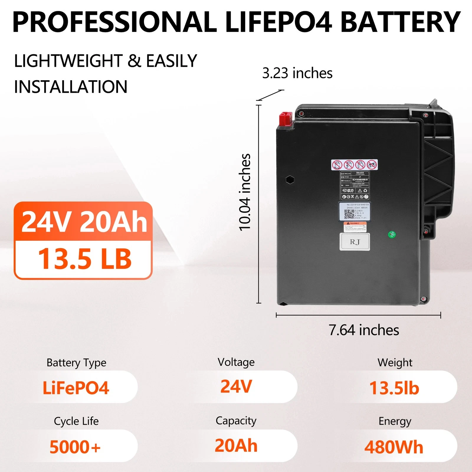 24V 20Ah LiFePO4 Lithium Battery for EP F4 F3 Electric Pallet 