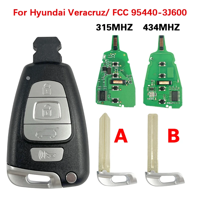 CN020185 Aftermarket 4 Button Smart Key Remote Fob Hatch 315Mhz/434Mhz SY5SVISMKFNA04 For Hyundai Veracruz 2010