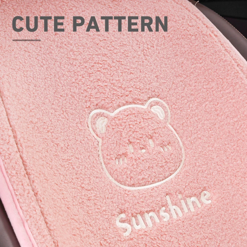 Car Seat Cover Thick Lamb Cashmere Car Seat Cushion Winter Warm Plush Car Seat Covers Anti slip AWear-resistant Auto Seat Pad