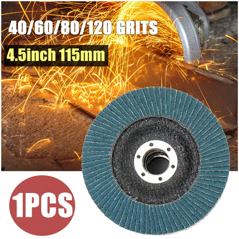 1Pcs Grinding Wheels Flap Discs Sanding Discs 115mm 4.5Inch 40/60/80/120 Grit Angle Grinder Abrasive  Wood Tools